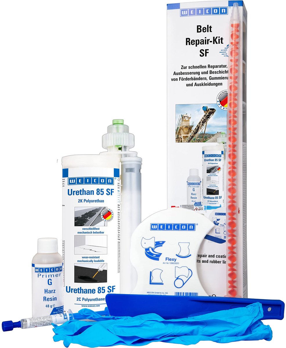 WEICON Riemen Reparatie-Kit SF 590 g | Zeer snelle reparatie, herstel en coating van oppervlakken van rubber